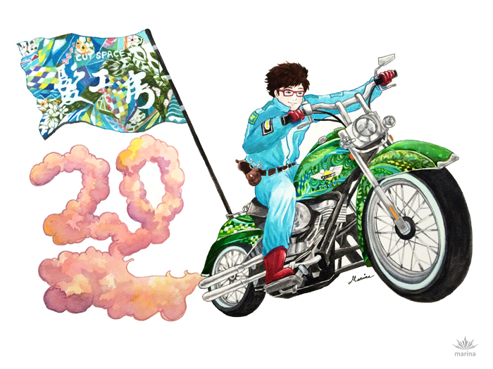 髪工房20周年記念 プレゼント イラスト アート